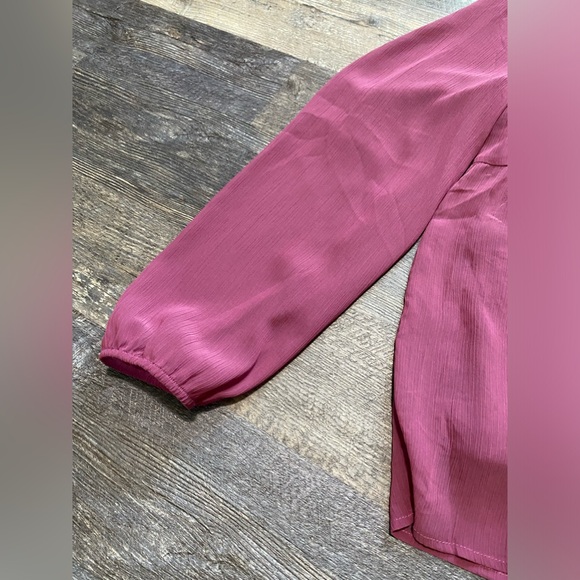 Torrid Women’s Chiffon over Lace Rose Pink top SZ 0/12/L - Picture 10 of 16